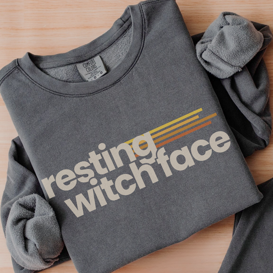 Resting Witch Face | Mid-Length Crewneck Sweatshirt