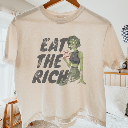 Eat the Rich Educated Zombie | Mid-Length Crop Top