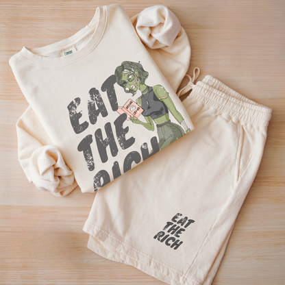 Eat the Rich Educated Zombie | Cotton Shorts