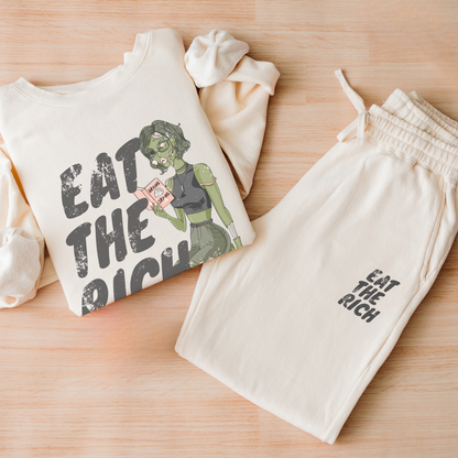 Eat the Rich Educated Zombie | Cotton Joggers