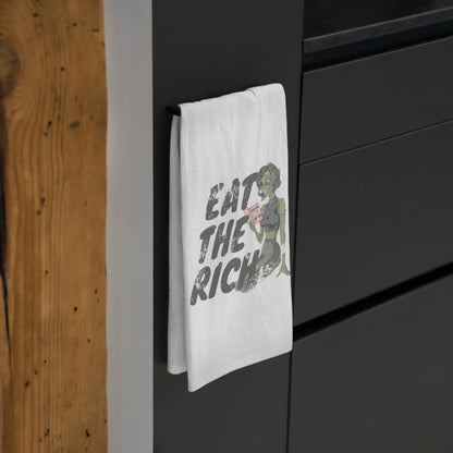 Eat the Rich Educated Zombie | Cotton Tea Towel