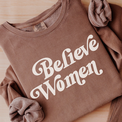 Believe Women | Mid-Length Crewneck Sweatshirt