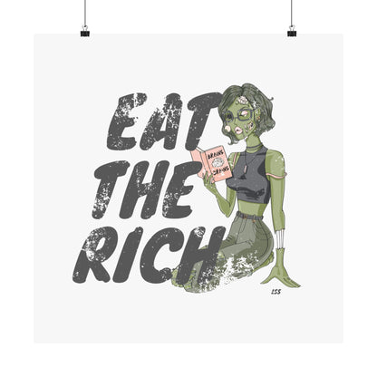 Eat the Rich Educated Zombie | Wall Art