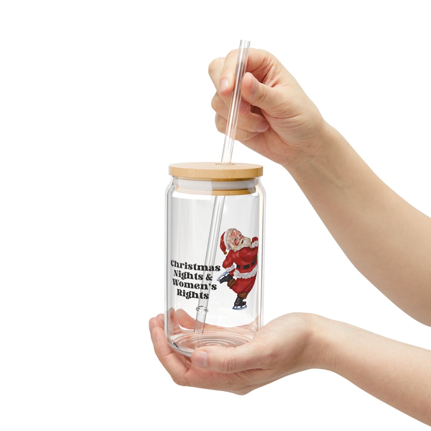 Christmas Nights and Women's Rights Glass Tumbler