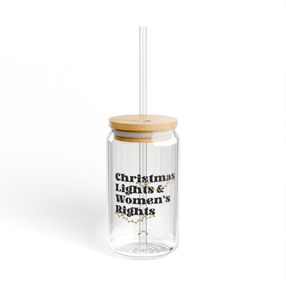 Christmas Lights and Women's Rights Glass Tumbler