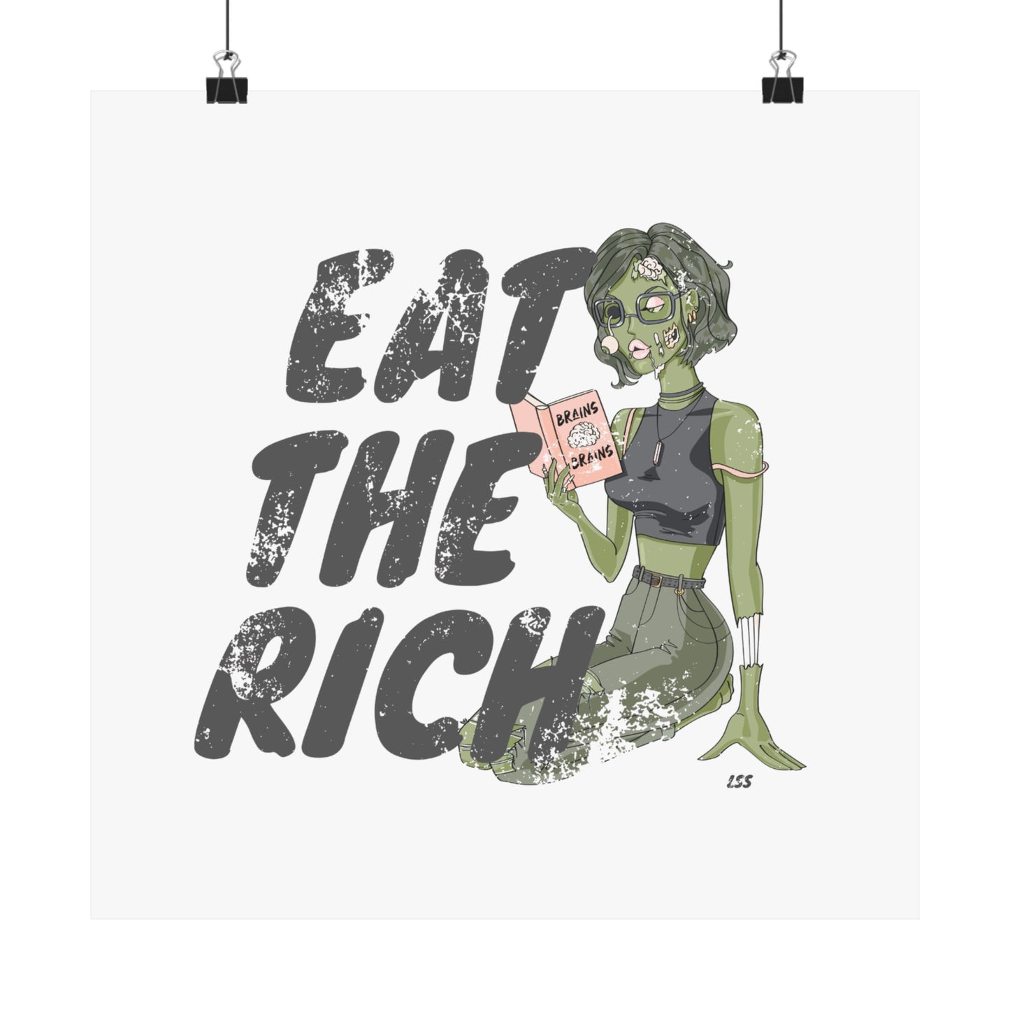 Eat the Rich Educated Zombie | Wall Art