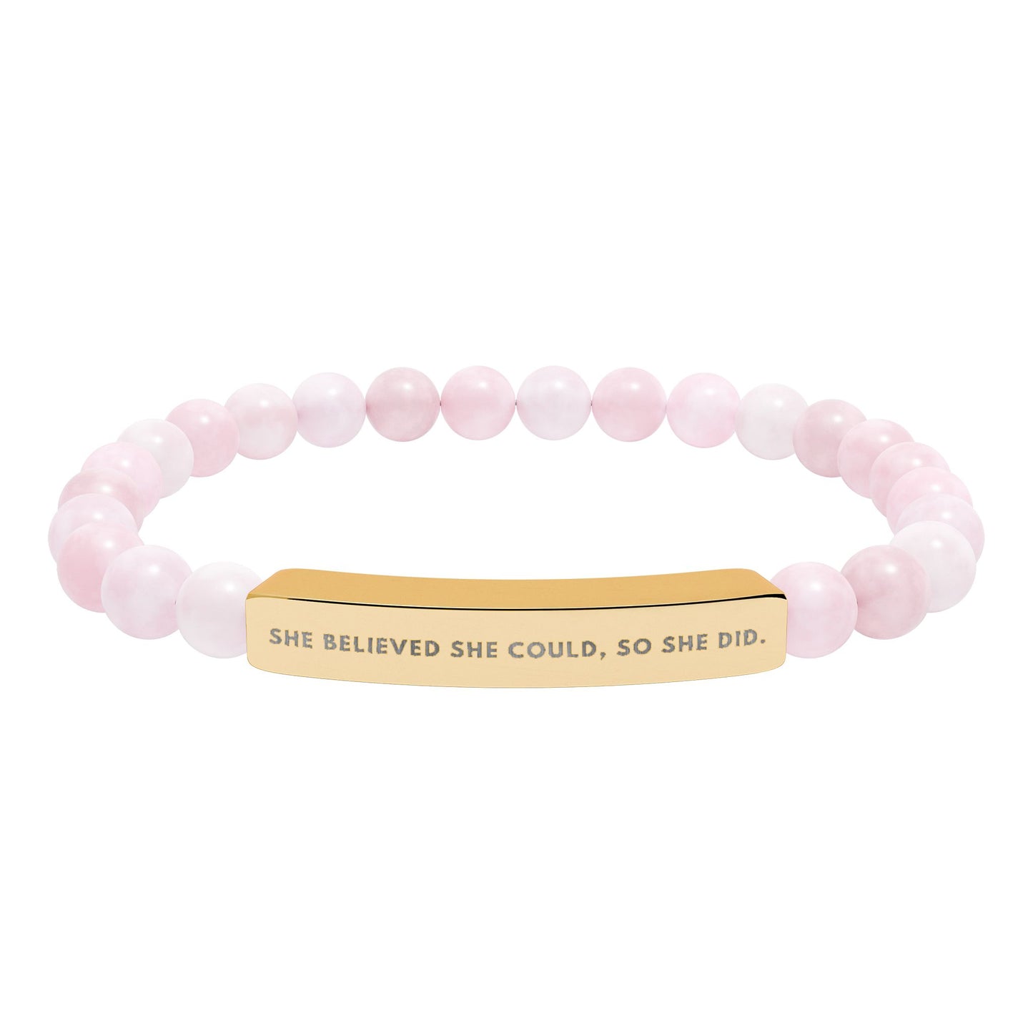 She Believed She Could, So She Did | 18K Gold‑Plated Chakra Stone Bracelet