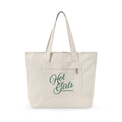 Hot Girls Against Fascism | Canvas Tote Bag
