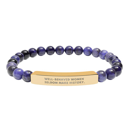 Well-Behaved Women Seldom Make History | 18K Gold‑Plated Chakra Stone Bracelet