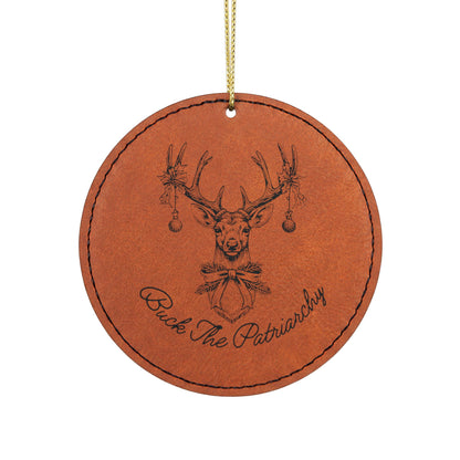 Buck the Patriarchy | Vegan Leather Christmas Ornament