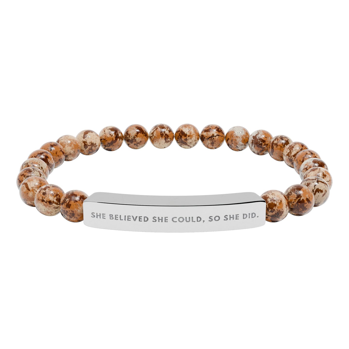 She Believed She Could, So She Did | 18K Gold‑Plated Chakra Stone Bracelet