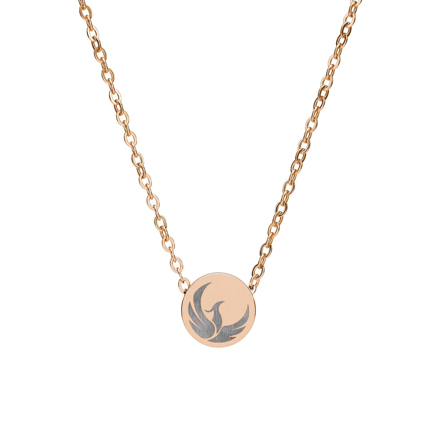 Rising Phoenix | 18K Gold-Plated Mini Circle Pendant Necklace