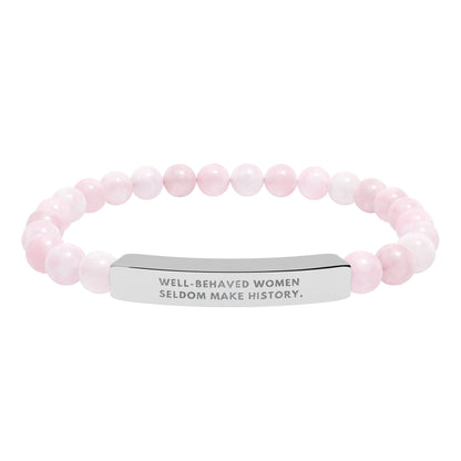 Well-Behaved Women Seldom Make History | 18K Gold‑Plated Chakra Stone Bracelet