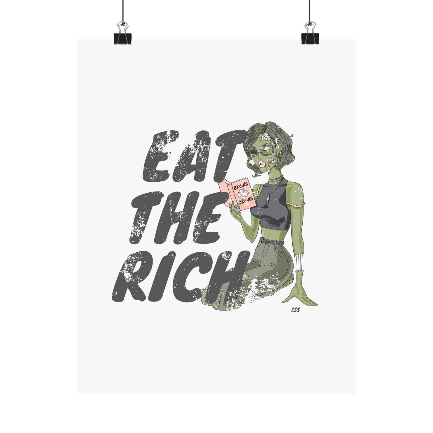 Eat the Rich Educated Zombie | Wall Art