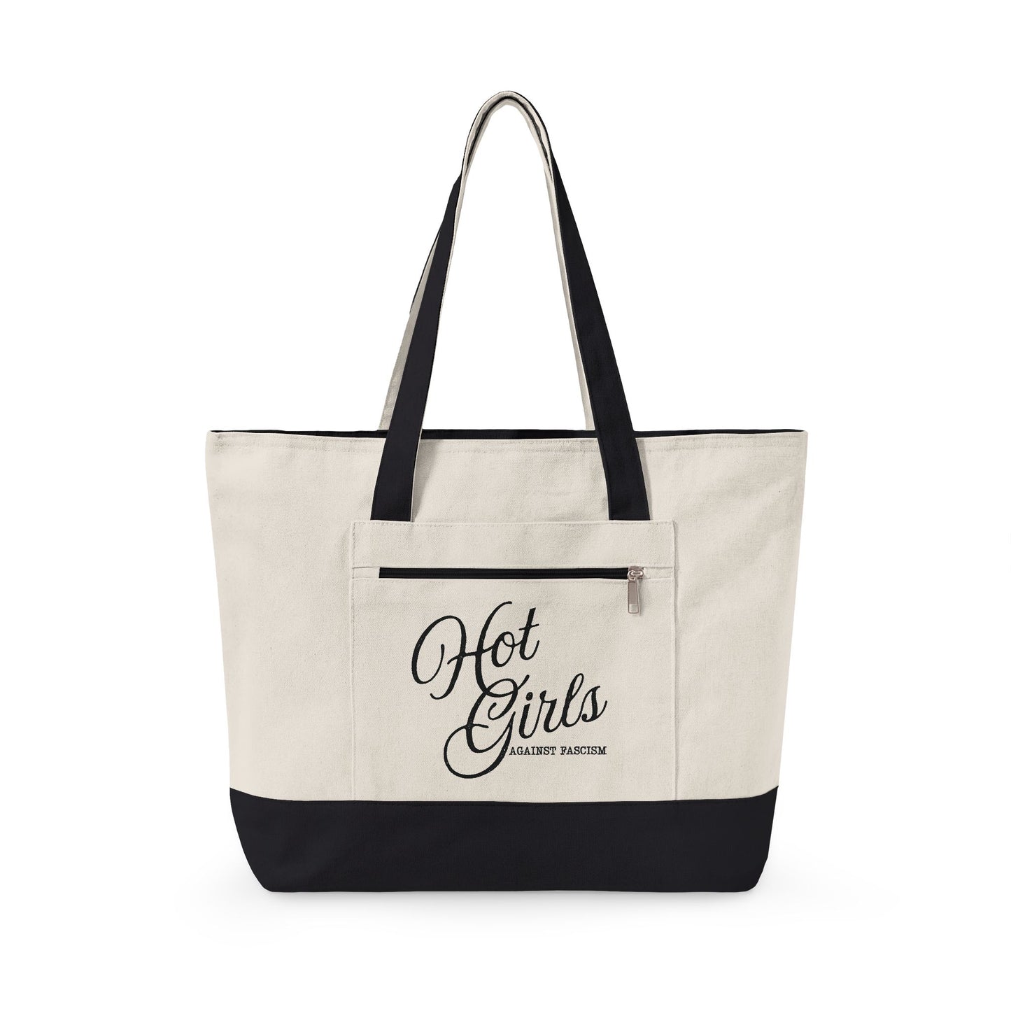 Hot Girls Against Fascism | Canvas Tote Bag