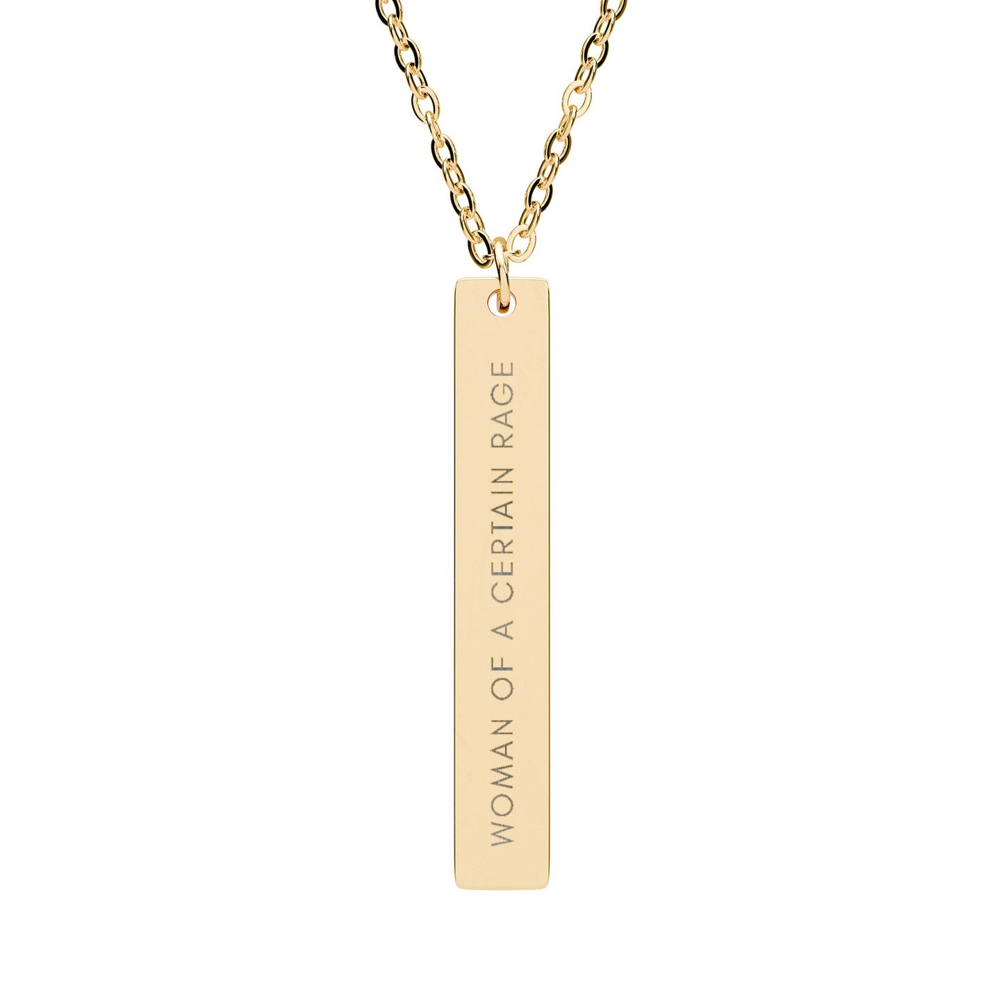 Woman Of A Certain Rage | 18K Gold-Plated Vertical Bar Necklace