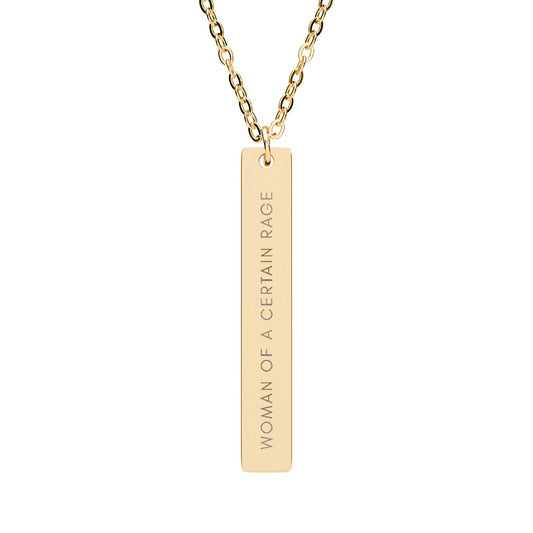 Woman Of A Certain Rage | 18K Gold-Plated Vertical Bar Necklace