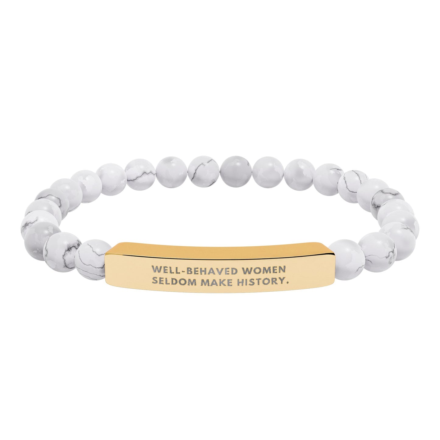 Well-Behaved Women Seldom Make History | 18K Gold‑Plated Chakra Stone Bracelet
