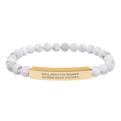Well-Behaved Women Seldom Make History | 18K Gold‑Plated Chakra Stone Bracelet
