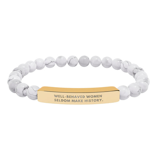 Well-Behaved Women Seldom Make History | 18K Gold‑Plated Chakra Stone Bracelet