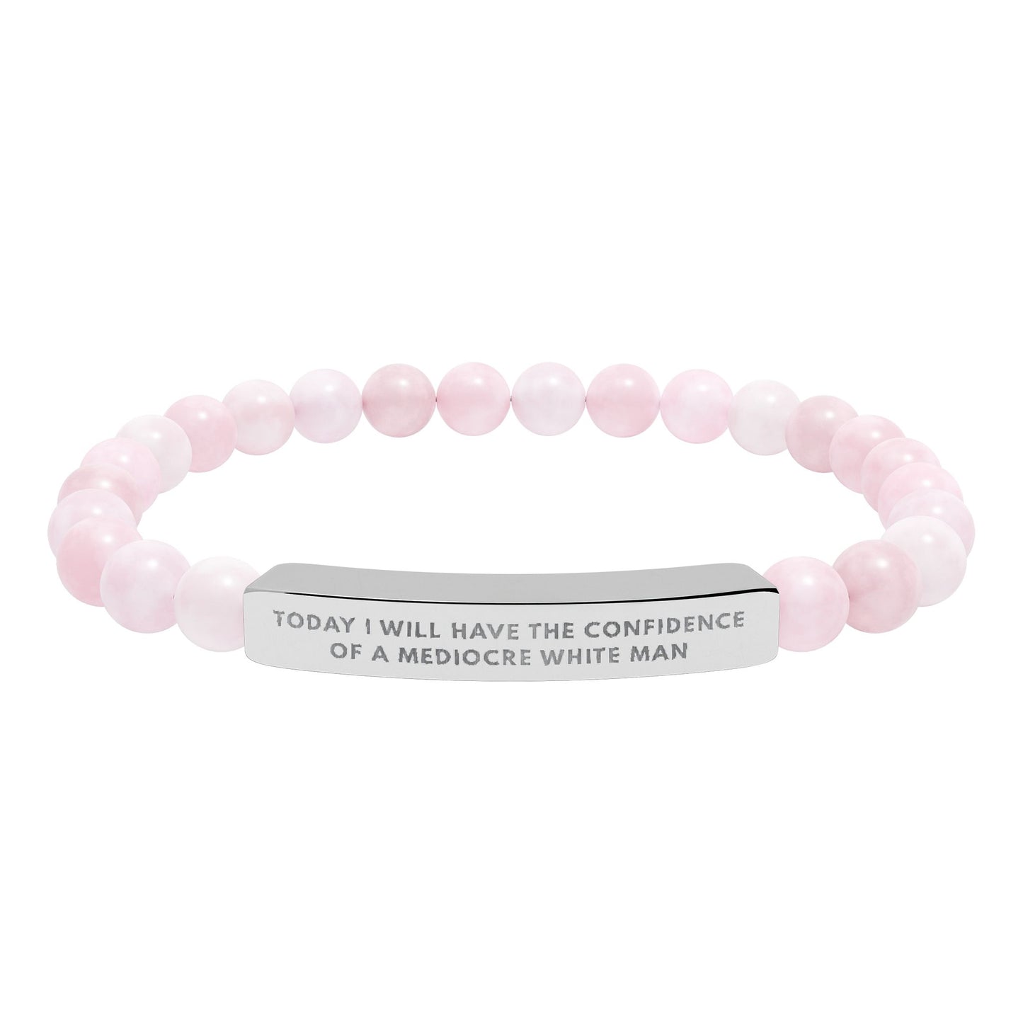 Today I Will Have the Confidence of a Mediocre White Man | 18K Gold‑Plated Chakra Stone Bracelet