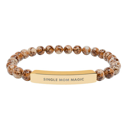 Single Mom Magic | 18K Gold-Plated Chakra Stone Bracelet