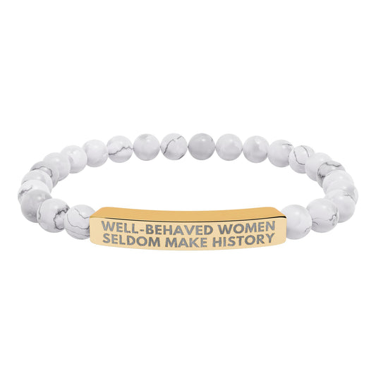 Well-Behaved Women Seldom Make History | 18K Gold‑Plated Chakra Stone Bracelet