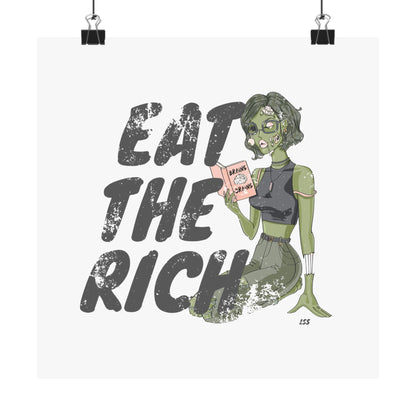 Eat the Rich Educated Zombie | Wall Art
