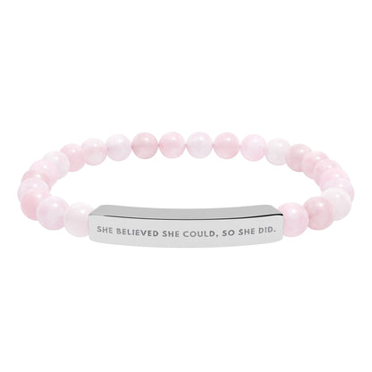 She Believed She Could, So She Did | 18K Gold‑Plated Chakra Stone Bracelet