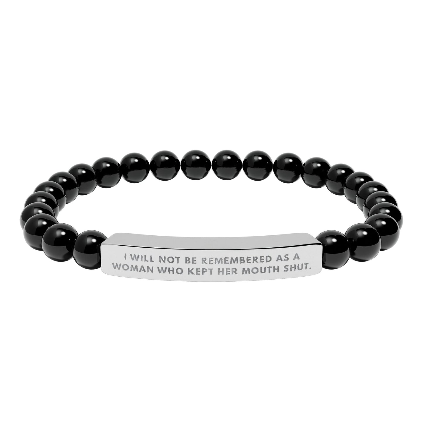 I Will Not Be Remembered As A Woman Who Kept Her Mouth Shut | 18K Gold‑Plated Chakra Stone Bracelet