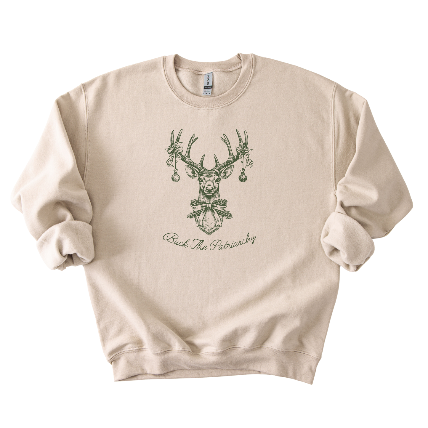 Buck The Patriarchy Christmas Deer Sweatshirt