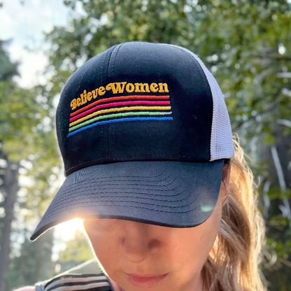 Believe Women Embroidered Trucker Hat