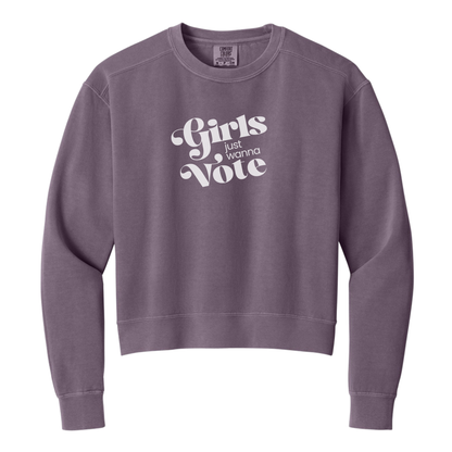 Girls Just Wanna Vote | Mid-Length Crewneck Sweatshirt