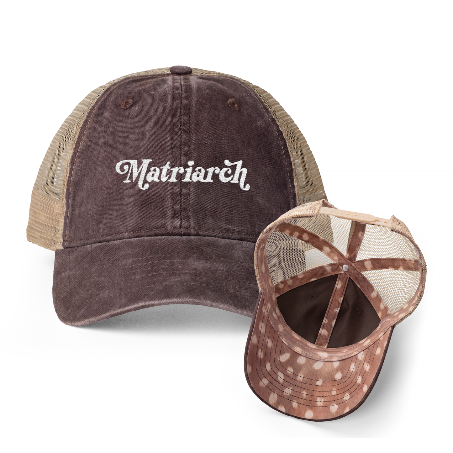 Matriarch | Women's Washed Pattern Mesh-Back Trucker Hat
