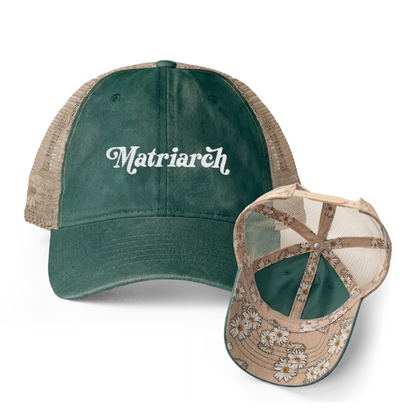 Matriarch | Women's Washed Pattern Mesh-Back Trucker Hat