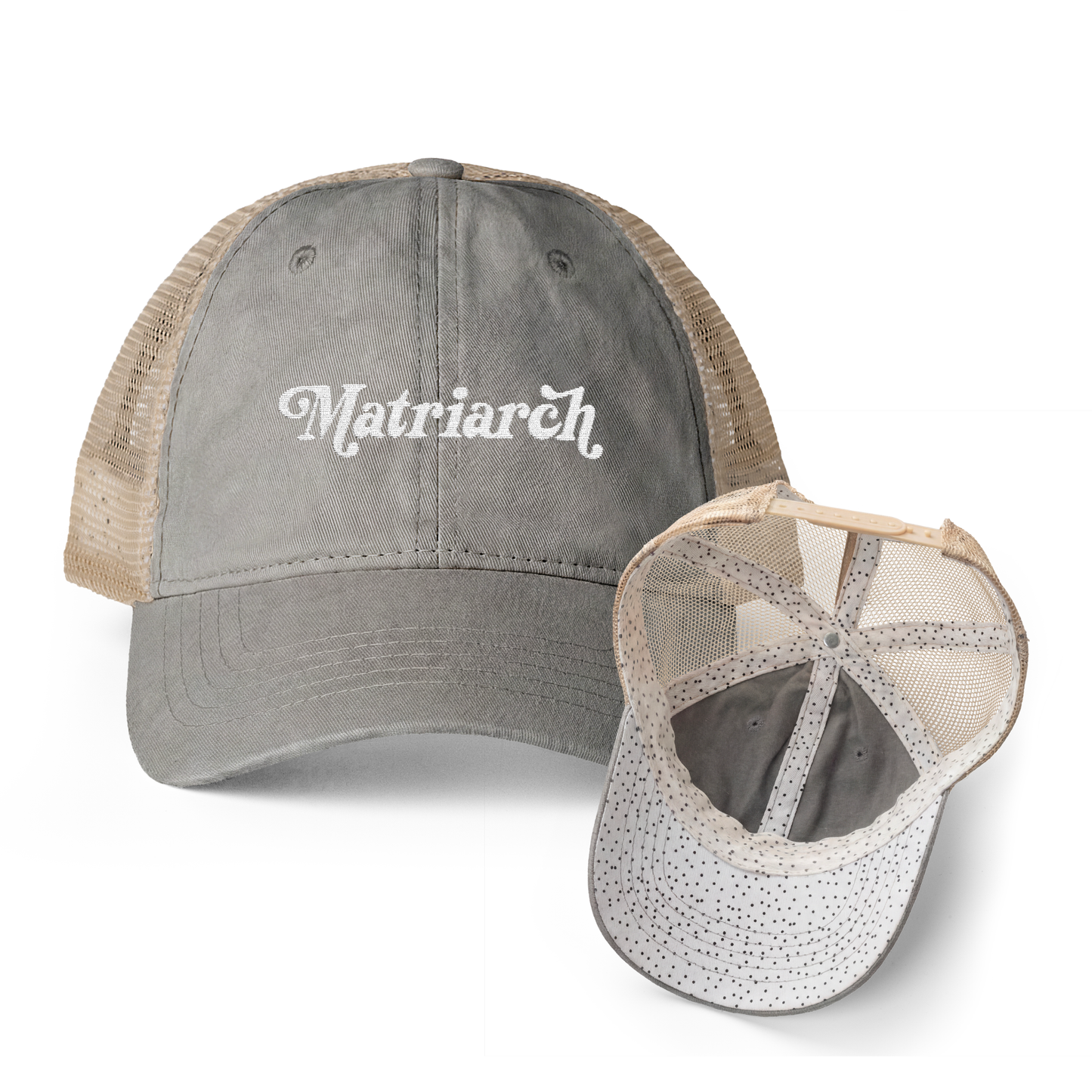 Matriarch | Women's Washed Pattern Mesh-Back Trucker Hat