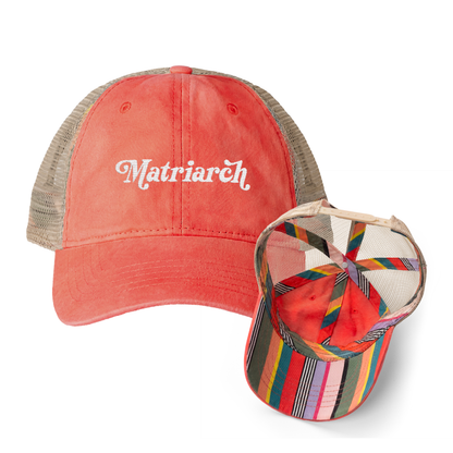 Matriarch | Women's Washed Pattern Mesh-Back Trucker Hat