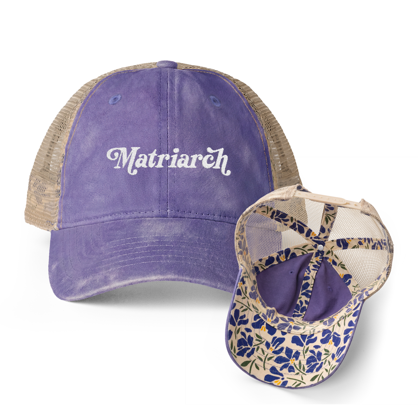 Matriarch | Women's Washed Pattern Mesh-Back Trucker Hat